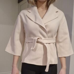 Theory Women's Cream Belted Trench Coat